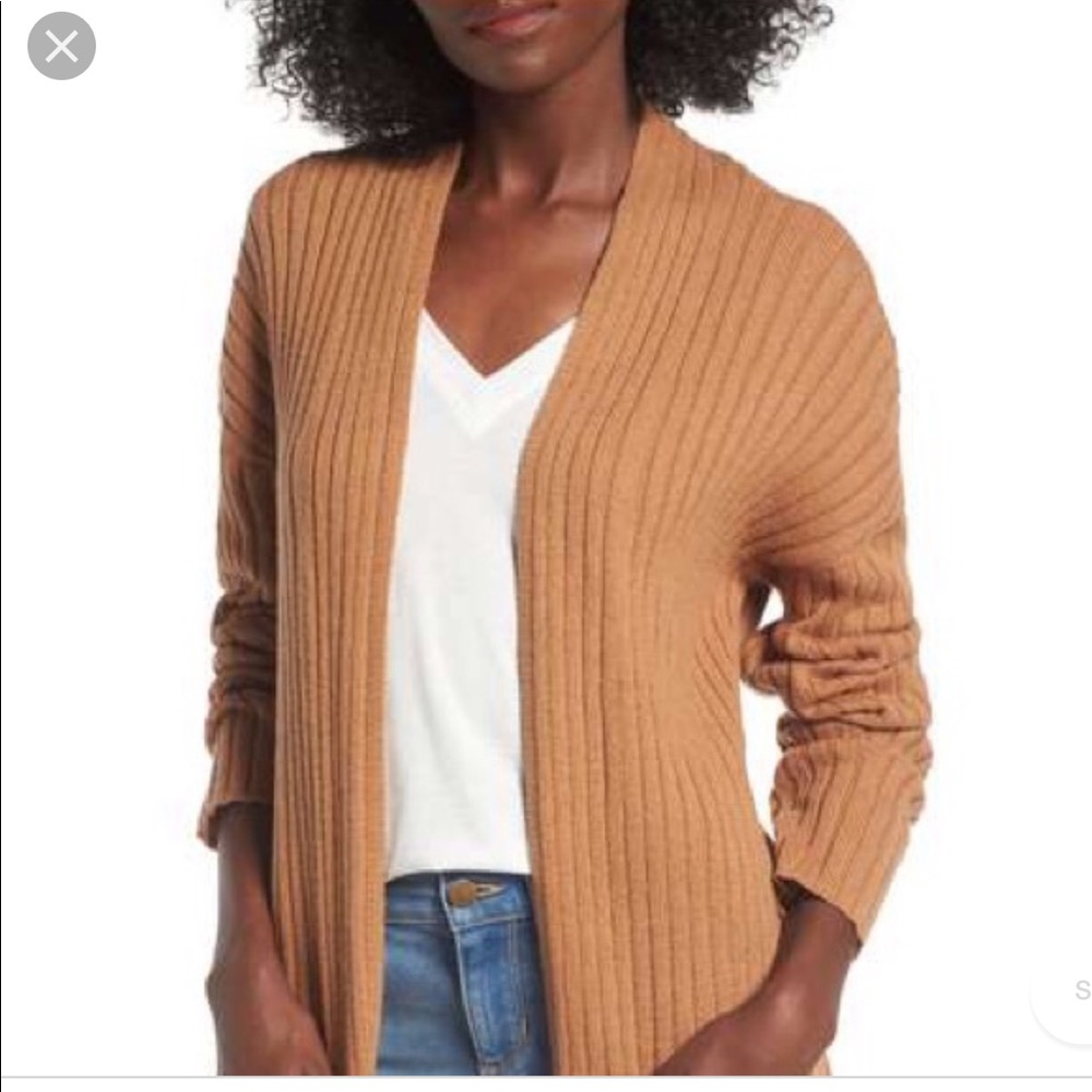 BP Rib Knit Cardigan Tan Dale